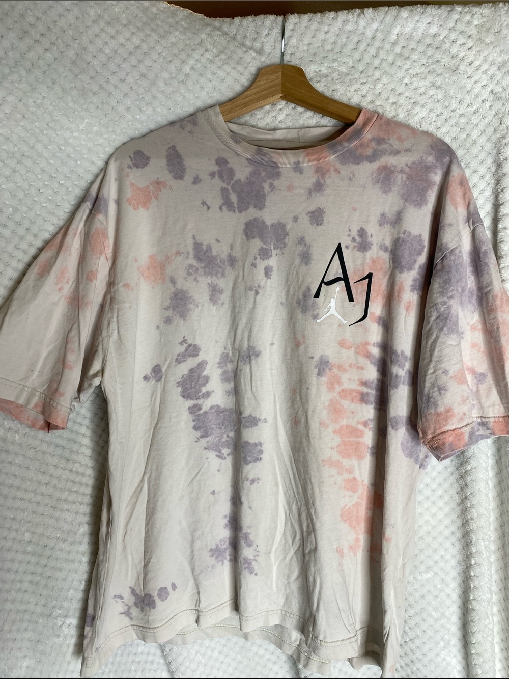 Nike Air Jordan Tee with Jumpman and Pale Tie-Dye Accents